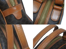 Load image into Gallery viewer, CELINE セリーヌ ヴィンテージ ハンドバッグ カバン ハンドバック 半月型 マカダム ゴールド金具 ブラウン 美品 中古 4b009127