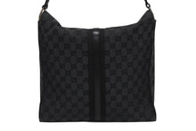 画像をギャラリービューアに読み込む, 極美品 GUCCI グッチ トートバッグ ワンショルダーバッグ GGキャンバス ブラック メタルブラック金具 中古 4b009139