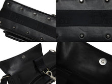 画像をギャラリービューアに読み込む, CHRISTIAN DIOR クリスチャンディオール ガリアーノ期 ハードコア ショルダーバッグ ラインストーン レザー ブラック 美品 中古 4b009141