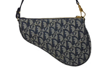 画像をギャラリービューアに読み込む, CHRISTIAN DIOR クリスチャンディオール トロッター サドルバッグ ワンショルダーバッグ サドルポーチ ネイビー 美品 中古 4b009143