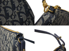 画像をギャラリービューアに読み込む, CHRISTIAN DIOR クリスチャンディオール トロッター サドルバッグ ワンショルダーバッグ サドルポーチ ネイビー 美品 中古 4b009143