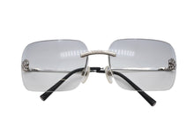 Load image into Gallery viewer, CHANEL シャネル リムレス サングラス 4085 c.124/8G サイズ62□15 120 カメリア ココマーク グレー 美品 中古 4b009146