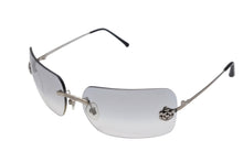 Load image into Gallery viewer, CHANEL シャネル リムレス サングラス 4085 c.124/8G サイズ62□15 120 カメリア ココマーク グレー 美品 中古 4b009146