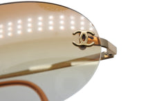 画像をギャラリービューアに読み込む, CHANEL シャネル リムレス サングラス 4013 c.125/56 サイズ59□16 130 ココマーク オレンジ 美品 中古 4b009148