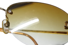 画像をギャラリービューアに読み込む, CHANEL シャネル リムレス サングラス 4013 c.125/56 サイズ59□16 130 ココマーク オレンジ 美品 中古 4b009148