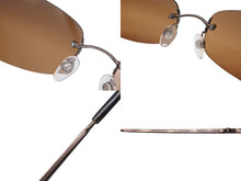 画像をギャラリービューアに読み込む, CHANEL シャネル リムレス サングラス 4002 c.204/6U サイズ57□19 130 ココマーク ブラウン 美品 中古 4b009149