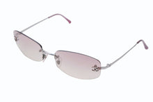画像をギャラリービューアに読み込む, CHANEL シャネル リムレス サングラス 4002 c.124/58 サイズ57□19 130 ココマーク ピンク シルバー 美品 中古 4b009150