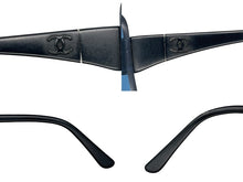 画像をギャラリービューアに読み込む, CHANEL シャネル リムレス サングラス 4005 c.101/72 サイズ62□18 125 ココマーク ブルー ブラック 美品 中古 4b00915