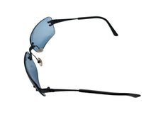 画像をギャラリービューアに読み込む, CHANEL シャネル リムレス サングラス 4005 c.101/72 サイズ62□18 125 ココマーク ブルー ブラック 美品 中古 4b00915