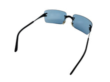 画像をギャラリービューアに読み込む, CHANEL シャネル リムレス サングラス 4005 c.101/72 サイズ62□18 125 ココマーク ブルー ブラック 美品 中古 4b00915