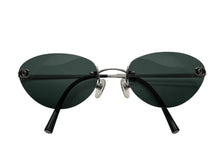 画像をギャラリービューアに読み込む, 極美品 CHANEL シャネル リムレス サングラス 4003 c.103/71 サイズ53□19 130 ココマーク シルバー グリーン 中古 4b009155