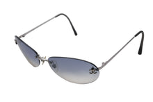 画像をギャラリービューアに読み込む, 極美品 CHANEL シャネル リムレス サングラス アイウェア 4013 c.124/55 サイズ59□16 130 ココマーク グレー シルバー 中古 4b009156