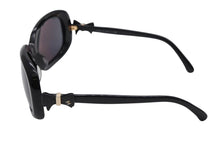 画像をギャラリービューアに読み込む, CHANEL シャネル サングラス アイウェア サイズ58□17 135 ココマーク リボン ブラック ゴールド 美品 中古 4b009173