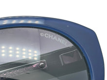 画像をギャラリービューアに読み込む, CHANEL シャネル ウェリントン サングラス アイウェア ココマーク エナメル プラスチック ブルー グリーン 美品 中古 4b009174