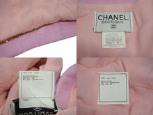 画像をギャラリービューアに読み込む, CHANEL シャネル ノーカラー クロップドジャケット PO1783VO4037 サイズ34 ココマーク ピンク 美品 中古 4b009199