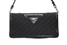 画像をギャラリービューアに読み込む, CHRISTIAN DIOR クリスチャンディオール トロッター柄 ワンショルダーバッグ キャンバス レザー ブラック シルバー金具 美品 中古 4b009203