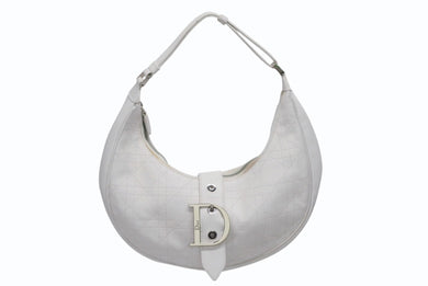 Christian Dior クリスチャンディオール ハーフムーン ワンショルダーバッグ 13-BM-0015 カナージュ ガリアーノ期 美品 中古 4b009212