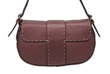 画像をギャラリービューアに読み込む, 極美品 FENDI フェンディ CELERIA セレリア ワンショルダーバッグ 8BR430 ホーボー レザー メタリックボルドー シルバー金具 中古 4b009218