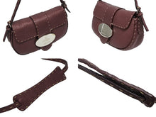 画像をギャラリービューアに読み込む, 極美品 FENDI フェンディ CELERIA セレリア ワンショルダーバッグ 8BR430 ホーボー レザー メタリックボルドー シルバー金具 中古 4b009218