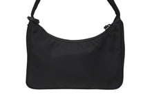 画像をギャラリービューアに読み込む, 極美品 PRADA プラダ ホーボー ハンドバッグ ワンショルダーバッグ MV515 トライアングルロゴ ナイロン ブラック 中古 4b009221