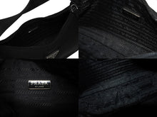 画像をギャラリービューアに読み込む, 極美品 PRADA プラダ ホーボー ハンドバッグ ワンショルダーバッグ MV515 トライアングルロゴ ナイロン ブラック 中古 4b009221