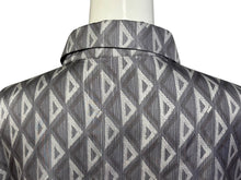 画像をギャラリービューアに読み込む, 極美品 Christian Dior クリスチャンディオール 半袖 比翼ボタンシャツ 193C545A5797 サイズ44 シルク グレー 中古 4b009235