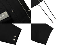 画像をギャラリービューアに読み込む, 極美品 Christian Dior クリスチャンディオール テクニカルコート 033C313I4875 ブラック ポリエステル コットン サイズ54 中古 4b009237