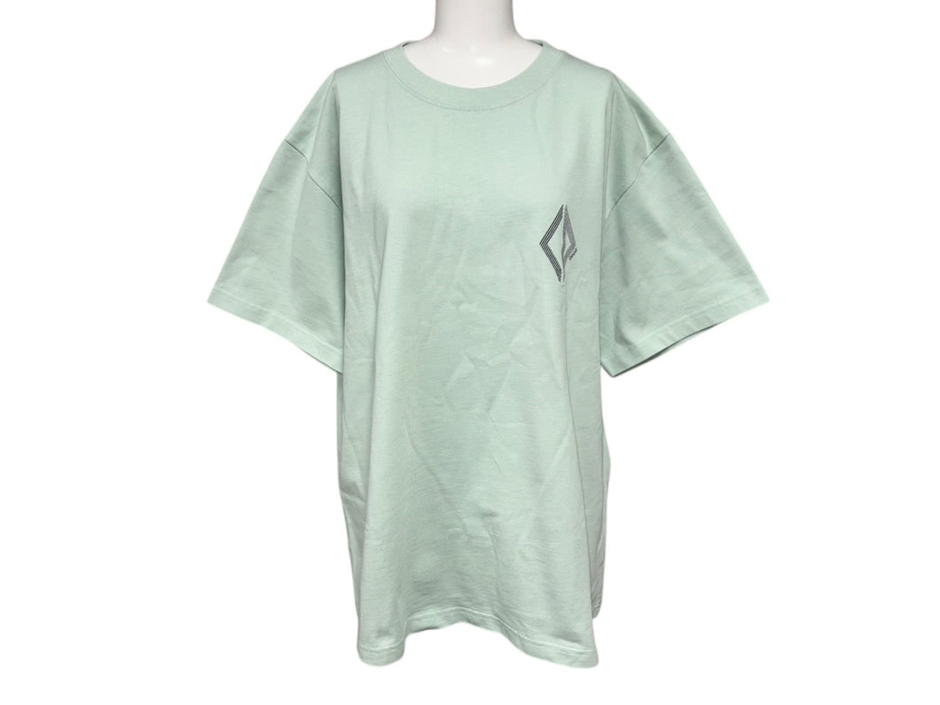 新品同様 Christian Dior クリスチャンディオール 23SS 半袖Tシャツ 313J696D0554 サイズXXL コットン ミントグリーン 刺繍 中古 4b009243