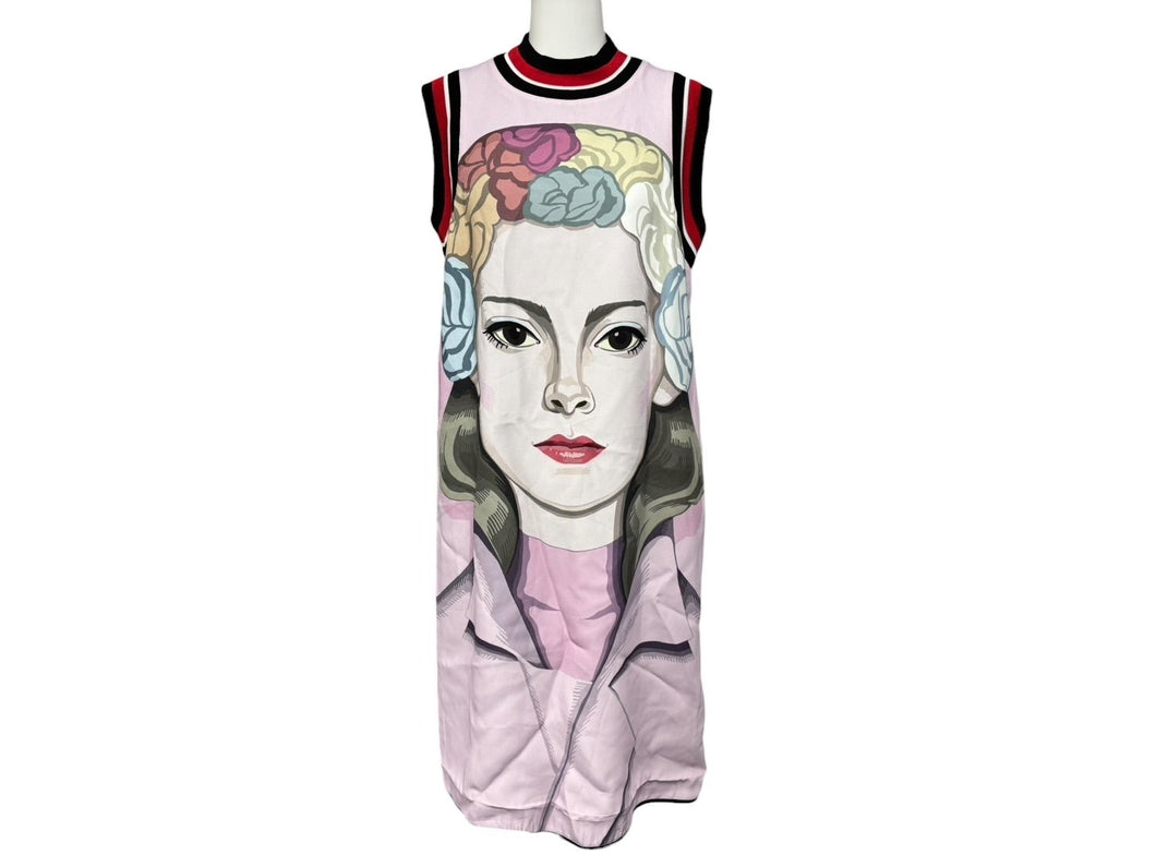 PRADA プラダ 14SS Beauty Mask Dress レーヨン ノースリーブ ワンピース P357Z S141 1HFE マルチカラー サイズ38 美品 中古 4b009254