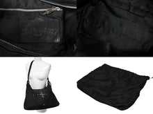 Load image into Gallery viewer, CHROME HEARTS クロムハーツ ショルダーバッグ ヌバック フィリグリークロス クロスボール CHクロスパッチ ブラック 美品 中古 4b009255