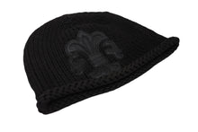 Load image into Gallery viewer, CHROME HEARTS クロムハーツ BEANIE CASH BS FLARE BSフレアパッチ ビーニー ニットキャップ コットン ブラック 美品 中古 4b009258