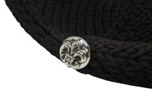Load image into Gallery viewer, CHROME HEARTS クロムハーツ BEANIE CASH BS FLARE BSフレアパッチ ビーニー ニットキャップ コットン ブラック 美品 中古 4b009258