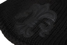 Load image into Gallery viewer, CHROME HEARTS クロムハーツ BEANIE CASH BS FLARE BSフレアパッチ ビーニー ニットキャップ コットン ブラック 美品 中古 4b009258