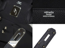 Load image into Gallery viewer, 新品同様 HERMES エルメス ハンドバッグ オータクロア40 ネイビー B刻印 トゴ パラジウム金具 中古 4b009262