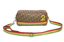 画像をギャラリービューアに読み込む, Christian Dior クリスチャンディオール ガリアーノ期 ショルダーバッグ トロッター ラスタ キャンバス レザー シルバー金具 良品 中古 4b009265