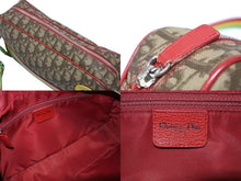 画像をギャラリービューアに読み込む, Christian Dior クリスチャンディオール ガリアーノ期 ショルダーバッグ トロッター ラスタ キャンバス レザー シルバー金具 良品 中古 4b009265