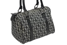 画像をギャラリービューアに読み込む, Christian Dior クリスチャンディオール トロッター ハンドバッグ ミニボストンバッグ ブラック キャンバス 美品 中古 4b009283