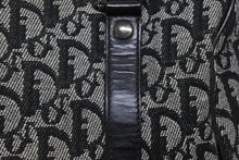 画像をギャラリービューアに読み込む, Christian Dior クリスチャンディオール トロッター ハンドバッグ ミニボストンバッグ ブラック キャンバス 美品 中古 4b009283