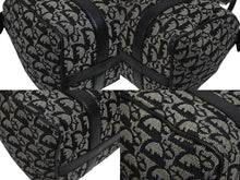 画像をギャラリービューアに読み込む, Christian Dior クリスチャンディオール トロッター ハンドバッグ ミニボストンバッグ ブラック キャンバス 美品 中古 4b009283