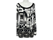 Load image into Gallery viewer, Jean Paul Gaultier ジャンポール・ゴルチェ 長袖Ｔシャツ 10552_1781 ブラック ホワイト ナイロン 美品 中古 4b009285