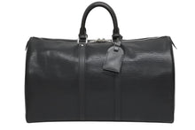 画像をギャラリービューアに読み込む, 極美品 LOUIS VUITTON ルイヴィトン キーポル45 ボストンバッグ M59152 エピレザー ブラック ゴールド金具 中古 4b009366