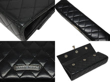 Load image into Gallery viewer, CHROME HEARTS クロムハーツ ディナーバッグ クラッチバッグ ラージクロス マトラッセ ラムスキン ブラック 中古 4b009367