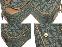 画像をギャラリービューアに読み込む, 極美品 Christian Dior クリスチャンディオール ダブルサドルバッグ ハンドバッグ PZ0901 トロッター柄 カーキ 中古 4b009371