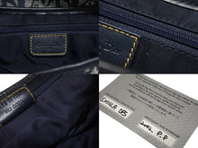 画像をギャラリービューアに読み込む, 極美品 Christian Dior クリスチャンディオール ワンショルダーバッグ サドルバッグ トロッター ガリアーノ期 キャンバス レザー ネイビー 中古 4b009373