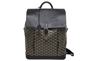 GOYARD ゴヤール アルパン バックパックMM リュック ALPIN2MMLTY01CL01P ブラック PVC レザー シルバー金具 美品 中古 4b009375