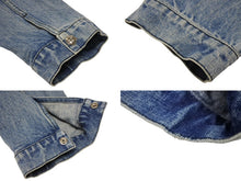 Load image into Gallery viewer, 極美品 CHROME HEARTS クロムハーツ デニムジャケット サイズXXL クロスボールボタン ダガージップ ブルー シルバー925 中古 4b009380