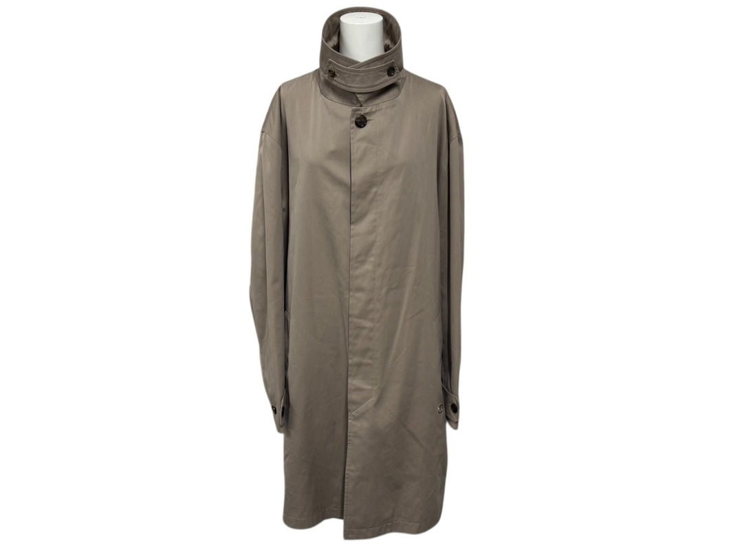 Christian Dior クリスチャンディオール トレンチコート 193C314A5170 サイズ56 ブラウン 比翼ボタン ロゴ金具 美品 中古 4b009388