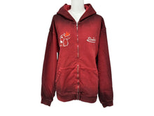 画像をギャラリービューアに読み込む, 新品未使用 SLOWBUCKS スローバックス ジップアップフーディー パーカー サイズS レッド グラデーション 刺繍 中古 4b009438