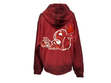 画像をギャラリービューアに読み込む, 新品未使用 SLOWBUCKS スローバックス ジップアップフーディー パーカー サイズS レッド グラデーション 刺繍 中古 4b009438