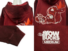 画像をギャラリービューアに読み込む, 新品未使用 SLOWBUCKS スローバックス ジップアップフーディー パーカー サイズM レッド グラデーション 刺繍 中古 4b009439